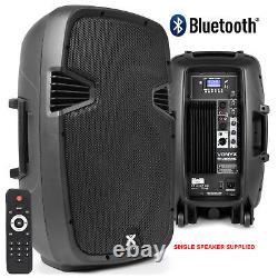 Pair of Vonyx SPJ1200ABT 12 Active Powered Speakers with Bluetooth & Bags 1200W