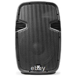 Pair of Vonyx SPJ1200ABT 12 Active Powered Speakers with Bluetooth & Bags 1200W