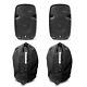 Pair of Vonyx SPJ-1000AD 10 Active Powered PA Speakers with Bags 800W