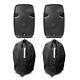 Pair of Vonyx SPJ-1200A 12 Active Powered PA Speakers with Bags 1200W