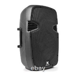 Pair of Vonyx SPJ-1200A 12 Active Powered PA Speakers with Bags 1200W