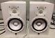 Pair of White Yamaha Powered Speaker System Monitors HS7 LF 6.5 Cone HF 1 Dome