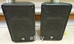Pair of Yamaha DBR12 12 Inch Powered PA Speakers In Flight Case