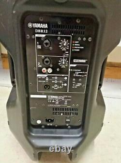 Pair of Yamaha DBR12 12 Inch Powered PA Speakers In Flight Case