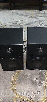 Pair of Yamaha MSP5 2-Way Bi-Amplified Powered Studio Monitor Speakers Black
