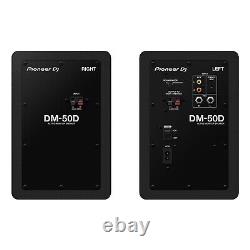 Pioneer DJ DM-50D 5-Inch Active Powered Studio Monitor Speaker (Pair), Black