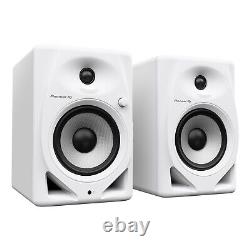 Pioneer DJ DM-50D 5-Inch Active Powered Studio Monitor Speaker (Pair), White