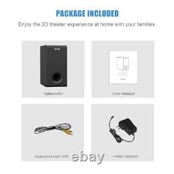 Powered 6.5'' Home Audio Subwoofer, Deep Bass Response 10.06lb Black