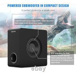 Powered 6.5'' Home Audio Subwoofer, Deep Bass Response Subwoofers in Compact