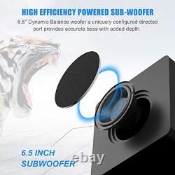 Powered 6.5'' Home Audio Subwoofer, Deep Bass Response Subwoofers in Compact