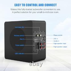 Powered 6.5'' Home Audio Subwoofer, Deep Bass Response Subwoofers in Compact