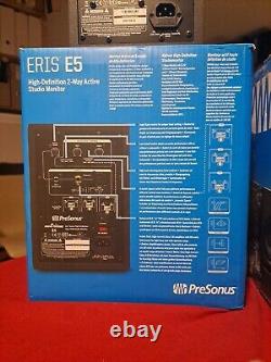 PreSonus Eris E5 2-Way Active Studio Monitor (Pair) BOXED UNUSED Eecellent