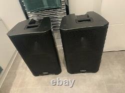 QSC K12 Active Powered Speakers Pair 1000w With Jam Stands And Qsc Cases & Leads