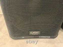 QSC K12 Active Powered Speakers Pair 1000w With Jam Stands And Qsc Cases & Leads