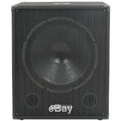 QTX Sound QT15SA 15 Active Powered 600W PA DJ Subwoofer Bass Sub (Pair)