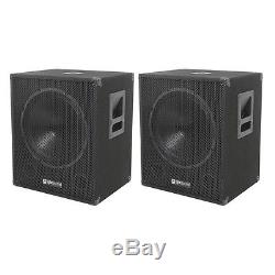 QTX Sound QX15A Active Speakers PAIR & QT18SA Powered Subs PAIR & Poles & Leads