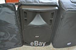 RCF ART 315 MK 111 POWERED SPEAKERS PAIR WITH padded CASES. EX Condition