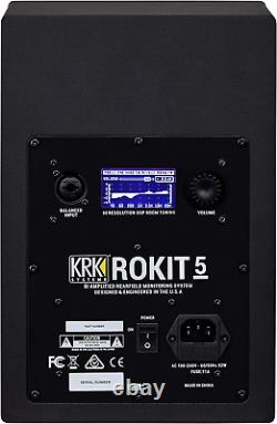 RP5 Rokit 5 G4 Professional Bi-Amp 5 Powered Studio Monitor Pair, Black