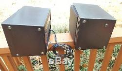 Rare Excellent Pair Recoton W100 Powered 30W Schotz Active Loudspeakers Complete