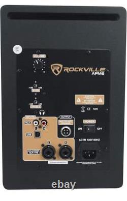 Rockville (2) APM6C 6.5 Powered Studio Monitors+Active 10 Subwoofer+Foam Pads