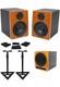 Rockville 2 APM6C 6.5 Powered Studio Monitors+Active 10 Subwoofer+Stands+Pads