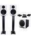 Rockville (2) APM6W 6.5 Powered Studio Monitors+Active 10 Subwoofer+Stands+Pad