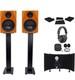 Rockville (2) DPM5C Dual Powered 5.25 inch 300w Active Studio Monitors+Stands+Pa