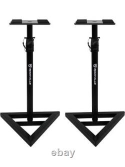 Rockville (2) DPM5W Dual Powered 5.25 300w Active Studio Monitors+Stands+Pads