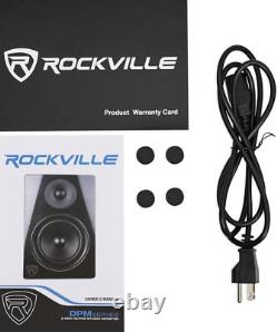 Rockville (2) DPM5W Dual Powered 5.25 300w Active Studio Monitors+Stands+Pads