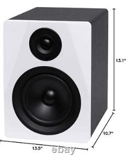 Rockville (2) DPM5W Dual Powered 5.25 300w Active Studio Monitors+Stands+Pads