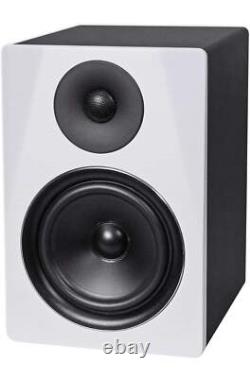 Rockville 2 DPM6W Dual Powered 6.5 420 Watt Active Studio Monitors+Stands+Pads