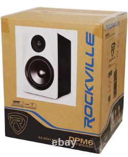 Rockville 2 DPM6W Dual Powered 6.5 420 Watt Active Studio Monitors+Stands+Pads