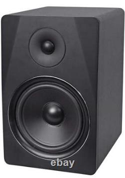 Rockville 2 DPM8B Dual Powered 8 600 Watt Active Studio Monitors+Stands+Pads