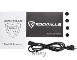 Rockville 2 DPM8B Dual Powered 8 600 Watt Active Studio Monitors+Stands+Pads