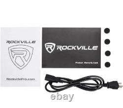 Rockville (2) DPM8B Dual Powered 8 600 Watt Active Studio Monitors+Stands+Pads