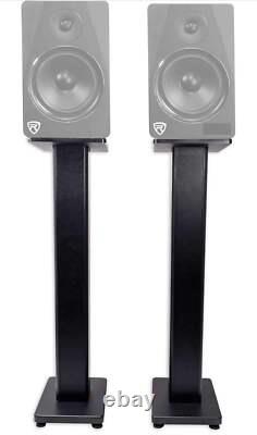 Rockville (2) DPM8B Dual Powered 8 600 Watt Active Studio Monitors+Stands+Pads