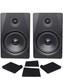 Rockville (2) DPM8B Dual Powered 8 600w Active Recording Studio Monitors+Pads