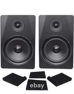 Rockville (2) DPM8B Dual Powered 8 600w Active Recording Studio Monitors+Pads