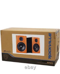 Rockville 5.25 2-Way 250W Active/Powered USB Studio Monitor Speakers Pair APM5