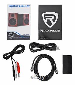 Rockville APM6B 6.5 2-Way 350W Active/Powered USB Studio Monitor Speakers Pair