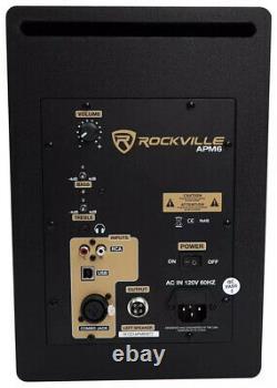 Rockville APM6W 6.5 2-Way 350W Active/Powered USB Studio Monitor Speakers Pair