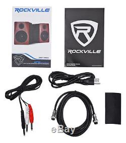 Rockville APM6W 6.5 2-Way 350W Active/Powered USB Studio Monitor Speakers Pair
