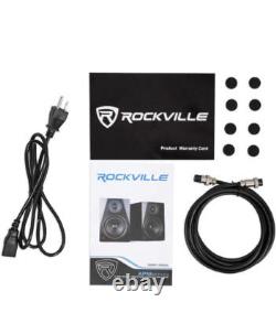 Rockville APM8B 8 2-Way 500W Active/Powered USB Studio Monitor Speakers Pair