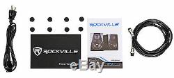 Rockville APM8W 8 2-Way 500W Active/Powered USB Studio Monitor Speakers Pair