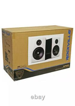 Rockville APM8W 8 2-Way 500W Active/Powered USB Studio Monitor Speakers Pair