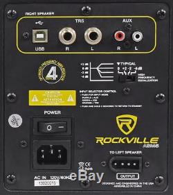 Rockville ASM5 5 200W Active/Powered USB Studio Monitor Speakers Pair