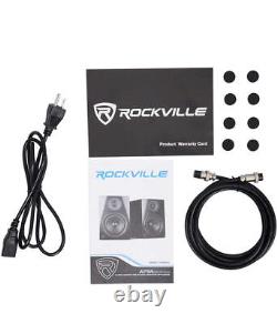 Rockville Apm6c 6.5 2-Way 350W Active/Powered USB Studio Monitor Speakers Pair