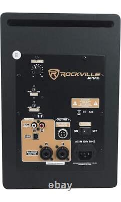 Rockville Apm6c 6.5 2-Way 350W Active/Powered USB Studio Monitor Speakers Pair