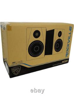 Rockville Apm6c 6.5 2-Way 350W Active/Powered USB Studio Monitor Speakers Pair