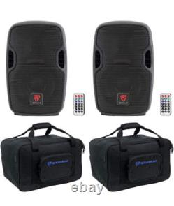 Rockville Pair BPA8 8 Professional Powered Active 300w DJ PA Speaker w Bluetoot